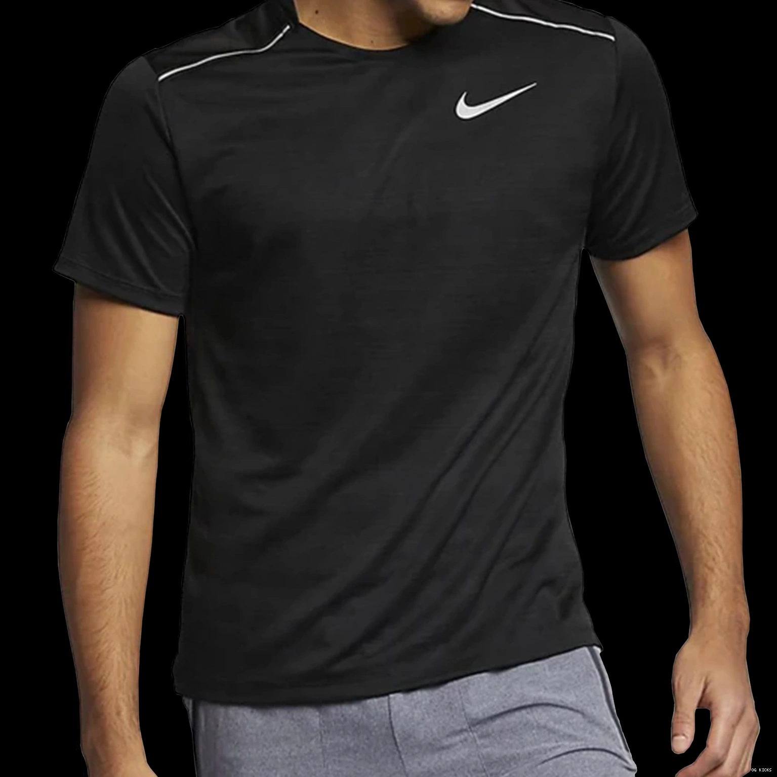Nike Miler 1.0 Black Shirt Dri-Fit T 0723